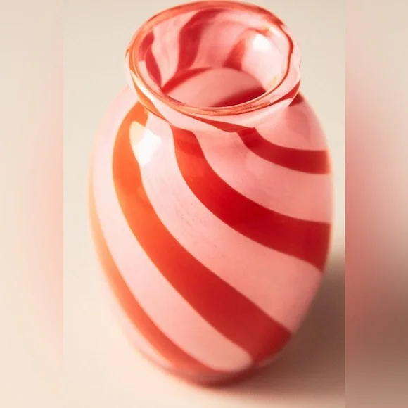 Anthropologie Peper Glass Bud Vase Hot Pink Home Office Decor Elegant - Picture 6 of 8